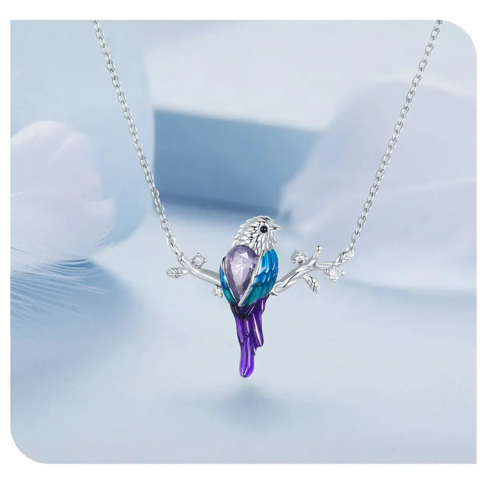 925 Sterling Silver Bird Pendant Necklace