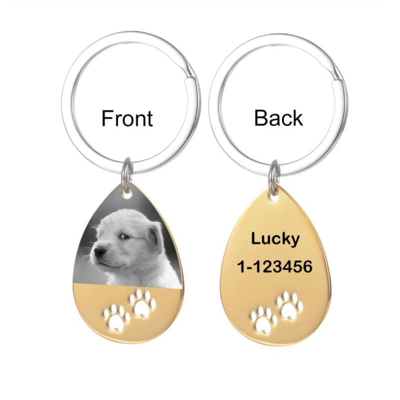 Personalized Custom Dog Tag Keychain